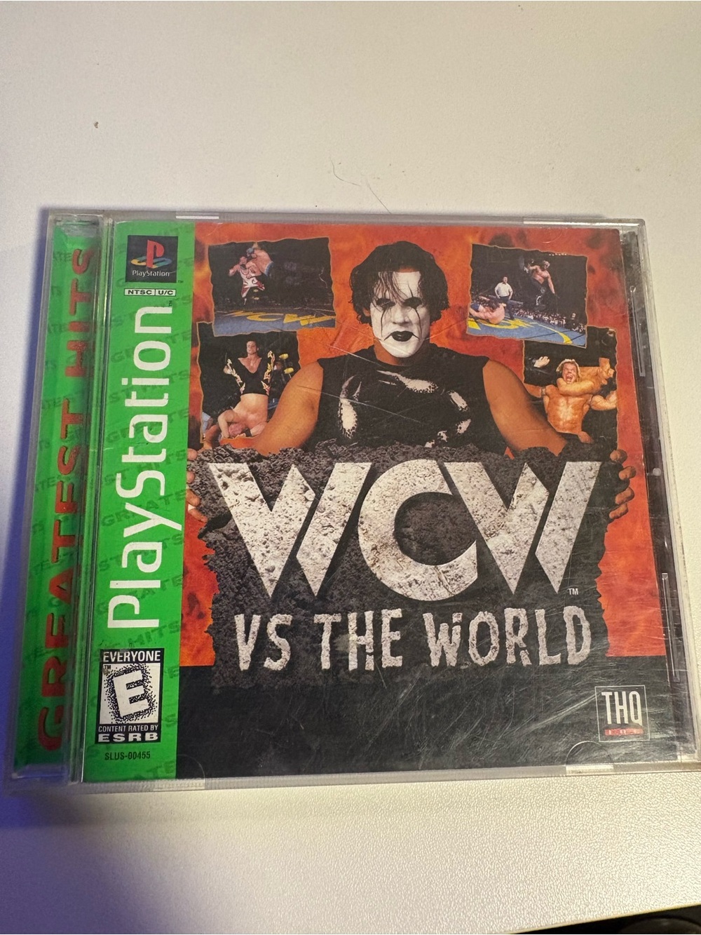 Sony WCW vs The World PlayStation Game - Red, Black, Green